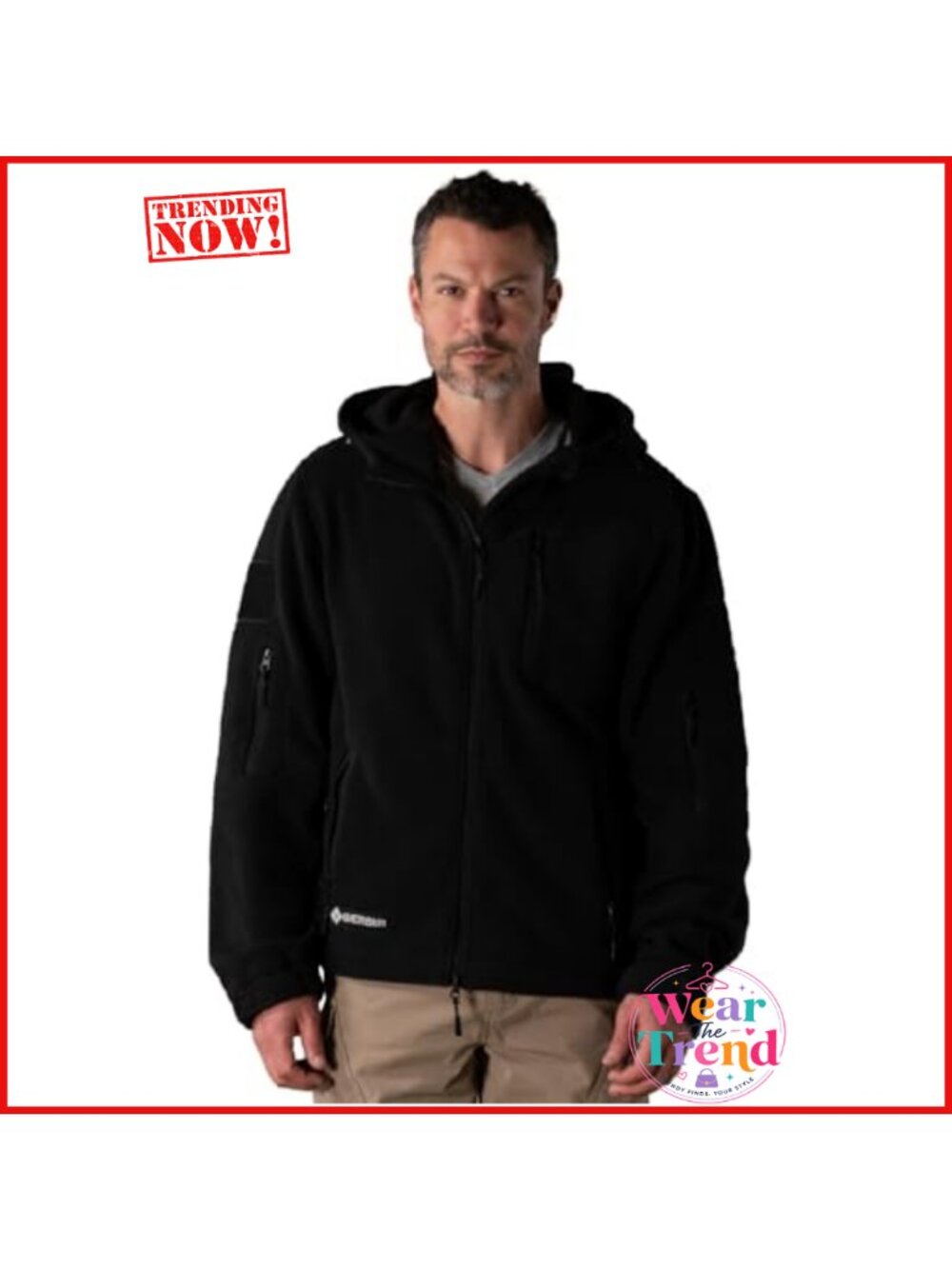 330GSM Fleece Tactical Hoodie Full Zip Windproof Outdoor Winter Warm Men's S-4XL